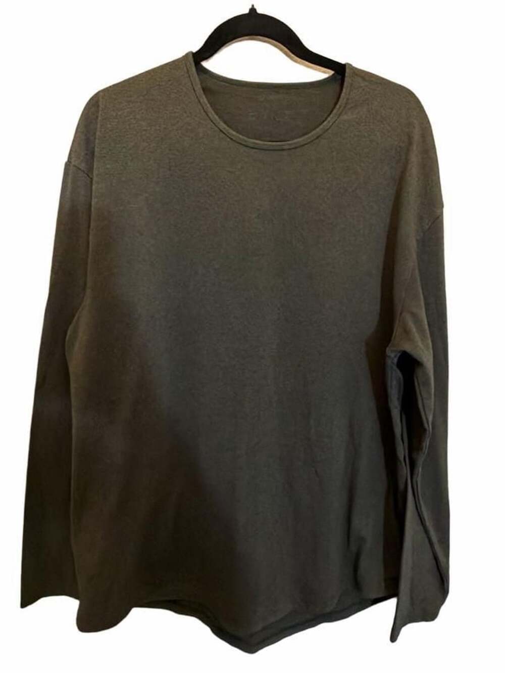 BYLT Drop Cut Dual Layer Lux Long Sleeve Shirt Mens Large Green Athletic